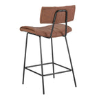 Dusklia - Fearne Set of 2 Barstools - Faux Leather Tan