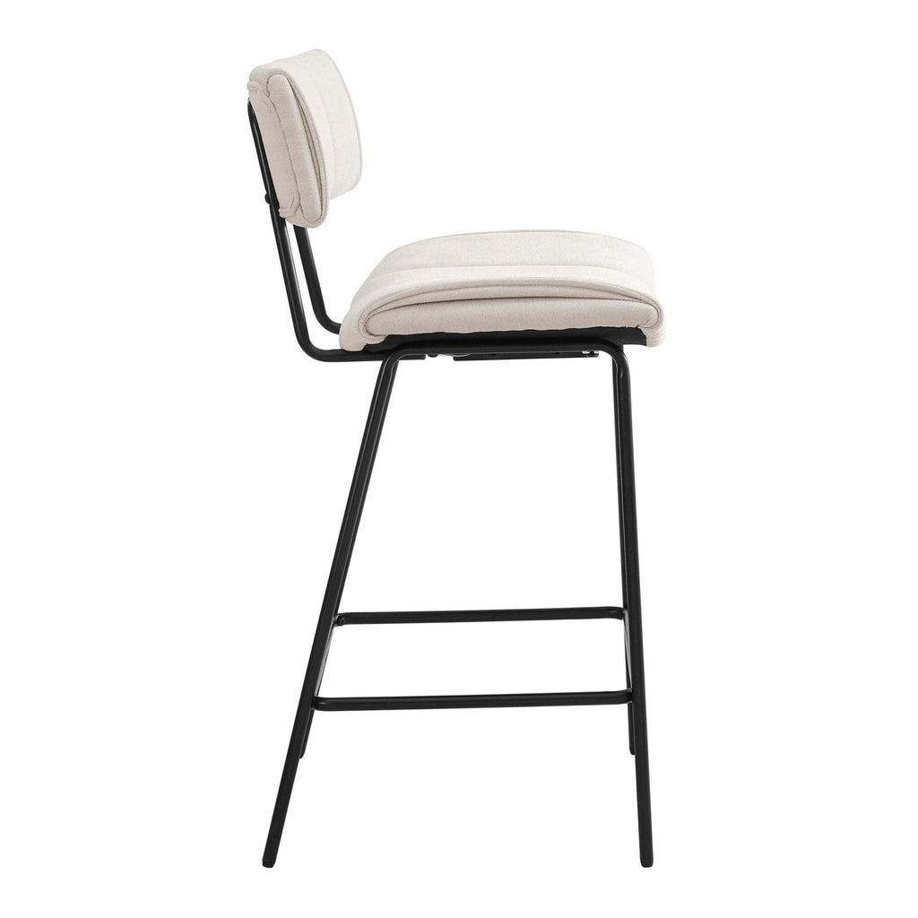 Dusklia - Fearne Set of 2 Barstools - Ivory Chenille