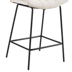 Dusklia - Fearne Set of 2 Barstools - Ivory Chenille