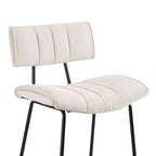 Dusklia - Fearne Set of 2 Barstools - Ivory Chenille