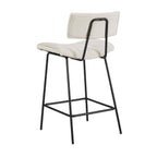 Dusklia - Fearne Set of 2 Barstools - Ivory Chenille