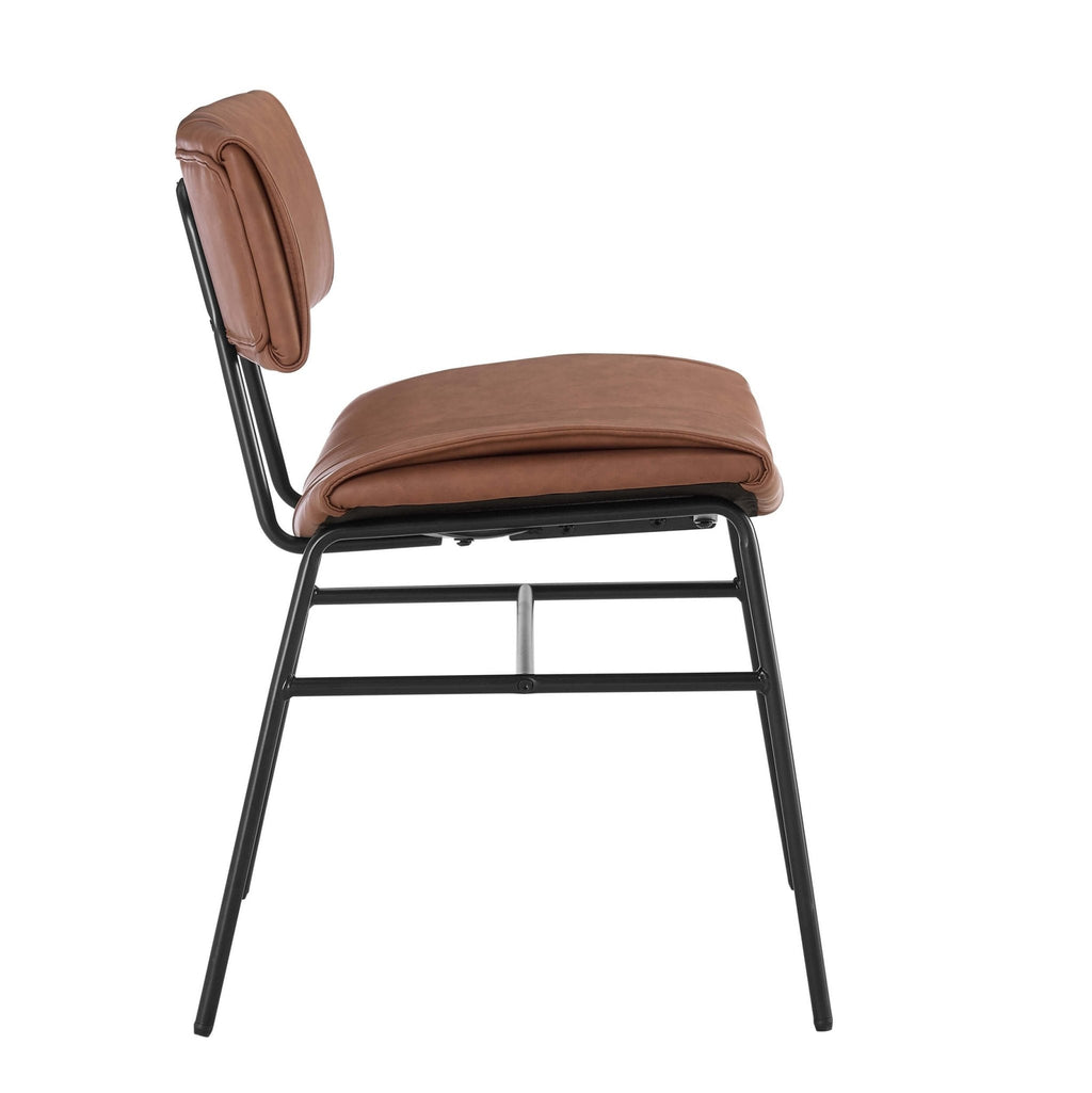 Dusklia - Fearne Set of 2 Dining Chairs - Faux Leather Tan