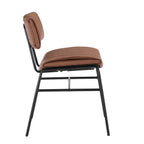 Dusklia - Fearne Set of 2 Dining Chairs - Faux Leather Tan