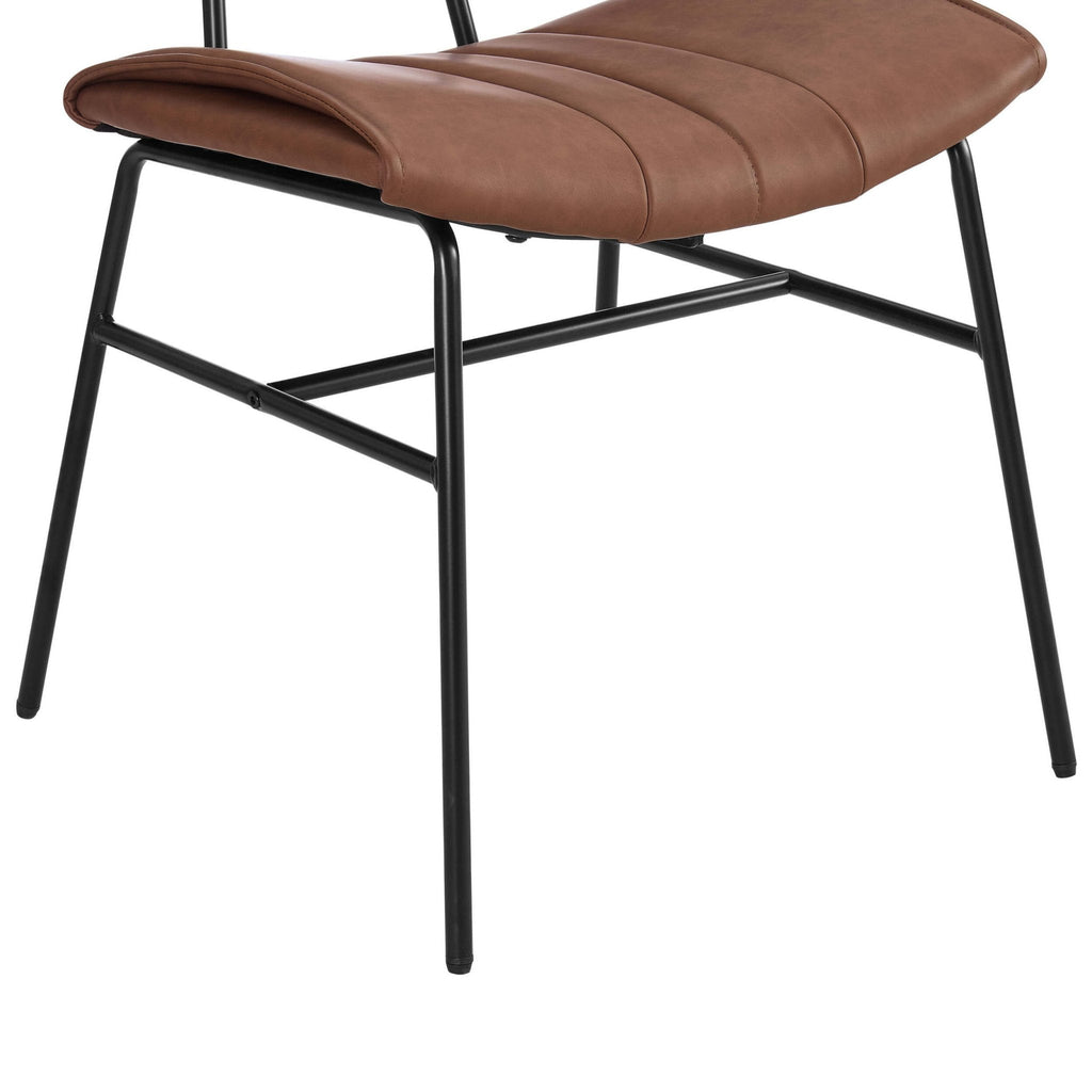 Dusklia - Fearne Set of 2 Dining Chairs - Faux Leather Tan