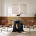 Dusklia - Fearne Set of 2 Dining Chairs - Faux Leather Tan