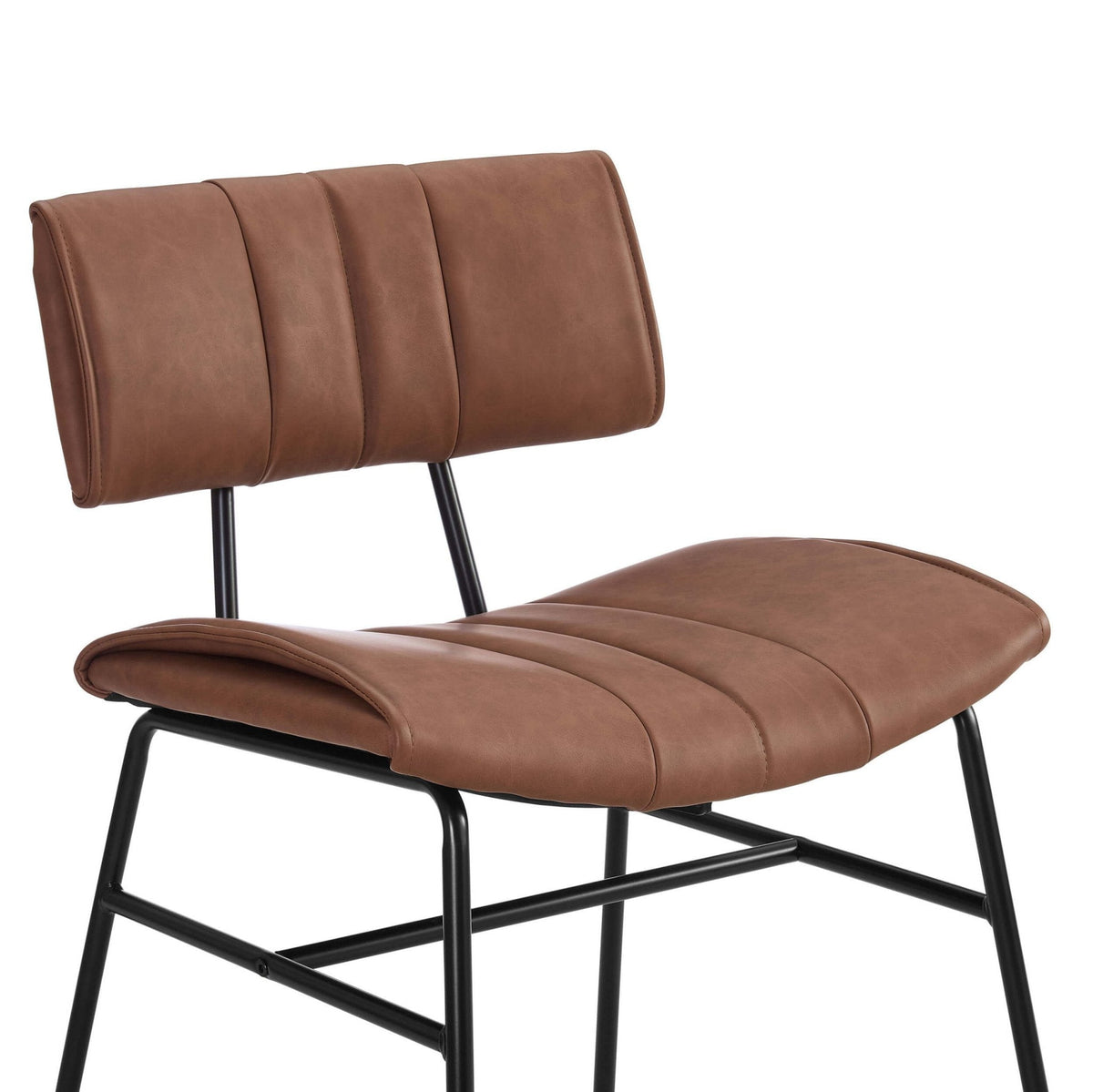 Dusklia - Fearne Set of 2 Dining Chairs - Faux Leather Tan