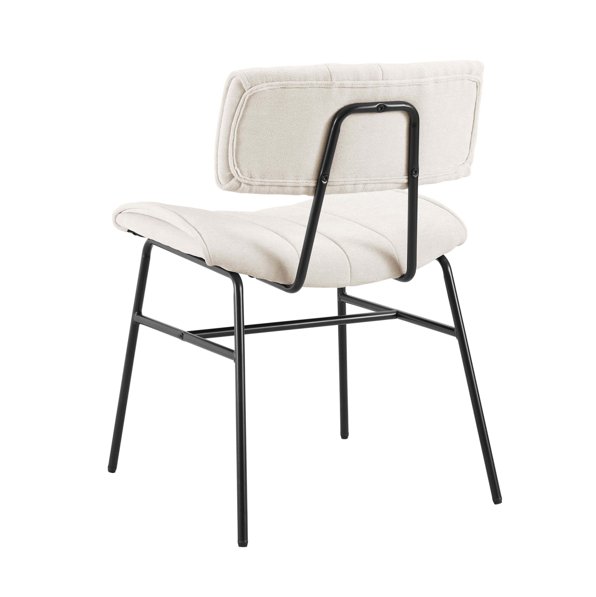 Dusklia - Fearne Set of 2 Dining Chairs - Ivory Chenille