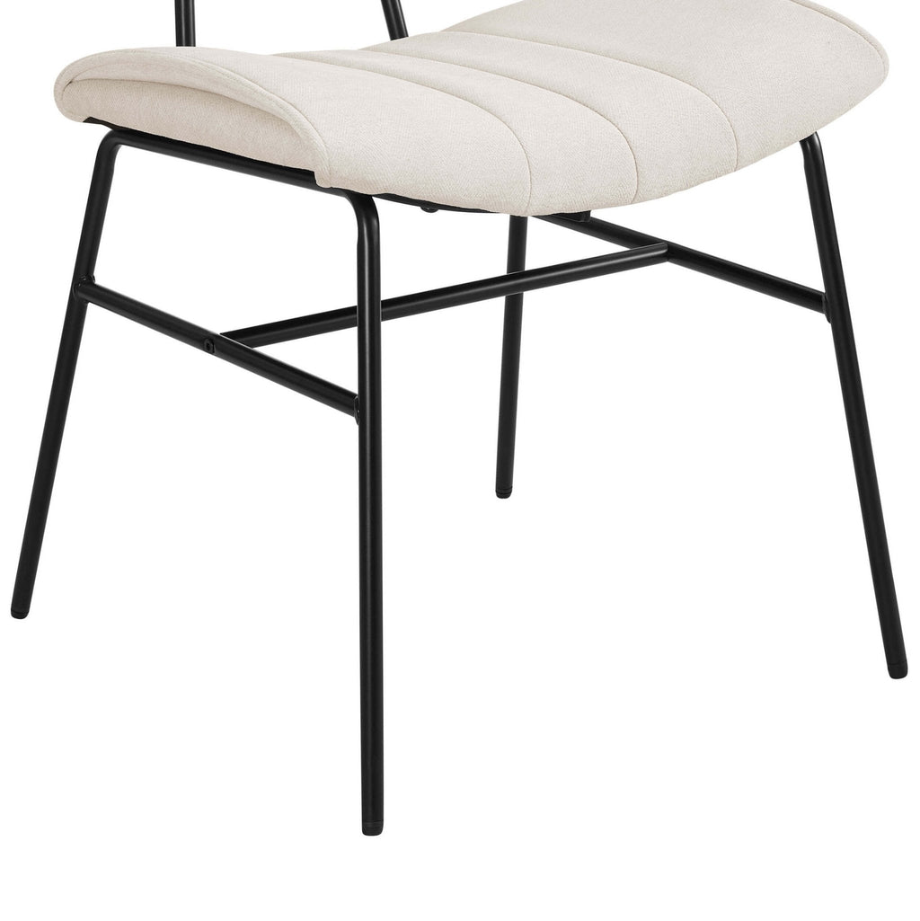 Dusklia - Fearne Set of 2 Dining Chairs - Ivory Chenille