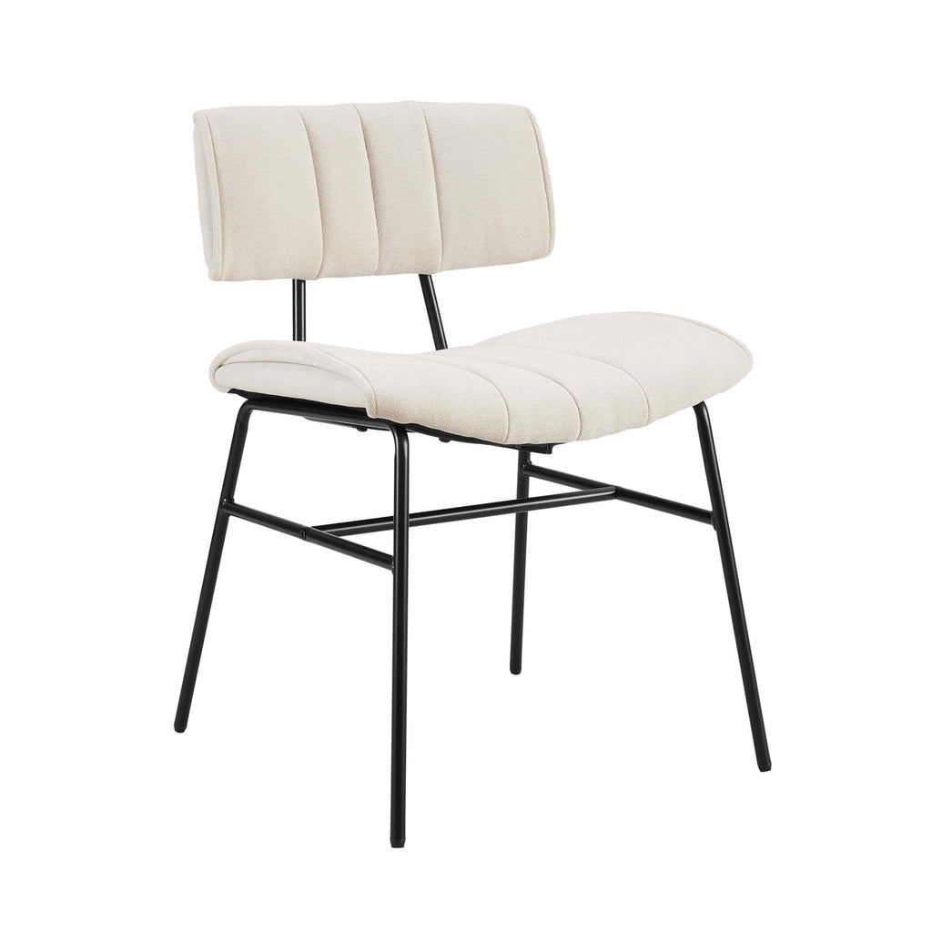 Dusklia - Fearne Set of 2 Dining Chairs - Ivory Chenille