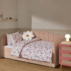 Dusklia - Felicity 100% Cotton Fairy Forest Print Duvet Cover Set - Red