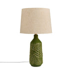 Dusklia - Fern Ceramic Textured Table Lamp - Green