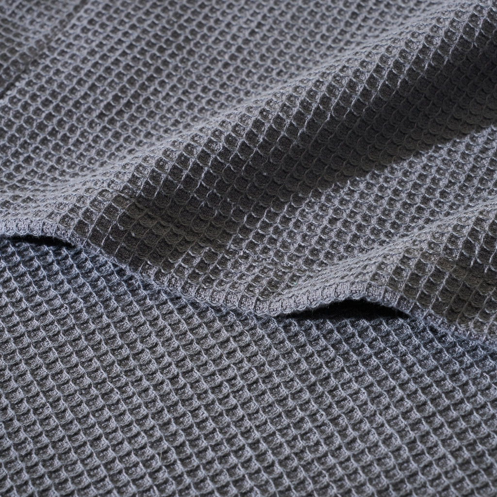 Dusklia - Fiji Waffle Cotton Robe - Charcoal