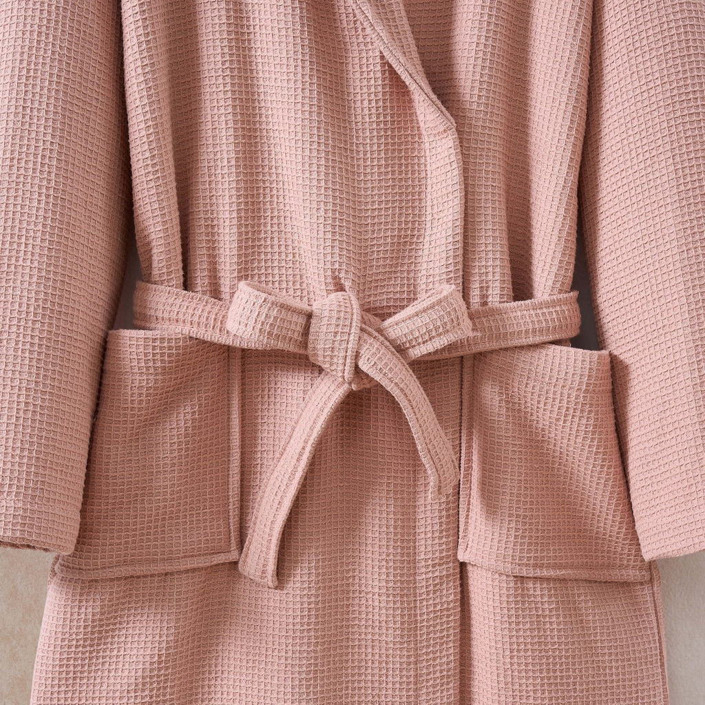 Dusklia - Fiji Waffle Cotton Robe - Pink