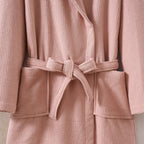 Dusklia - Fiji Waffle Cotton Robe - Pink