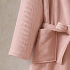 Dusklia - Fiji Waffle Cotton Robe - Pink