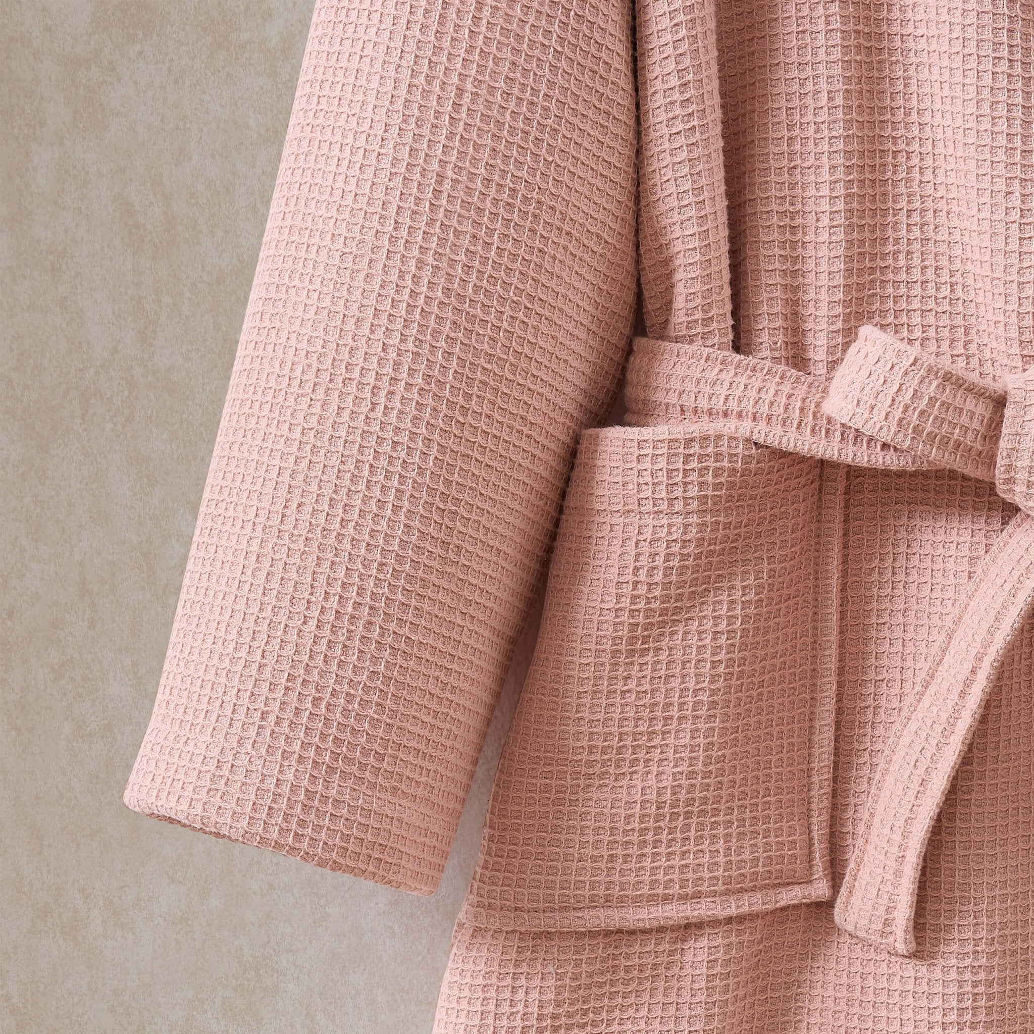Dusklia - Fiji Waffle Cotton Robe - Pink