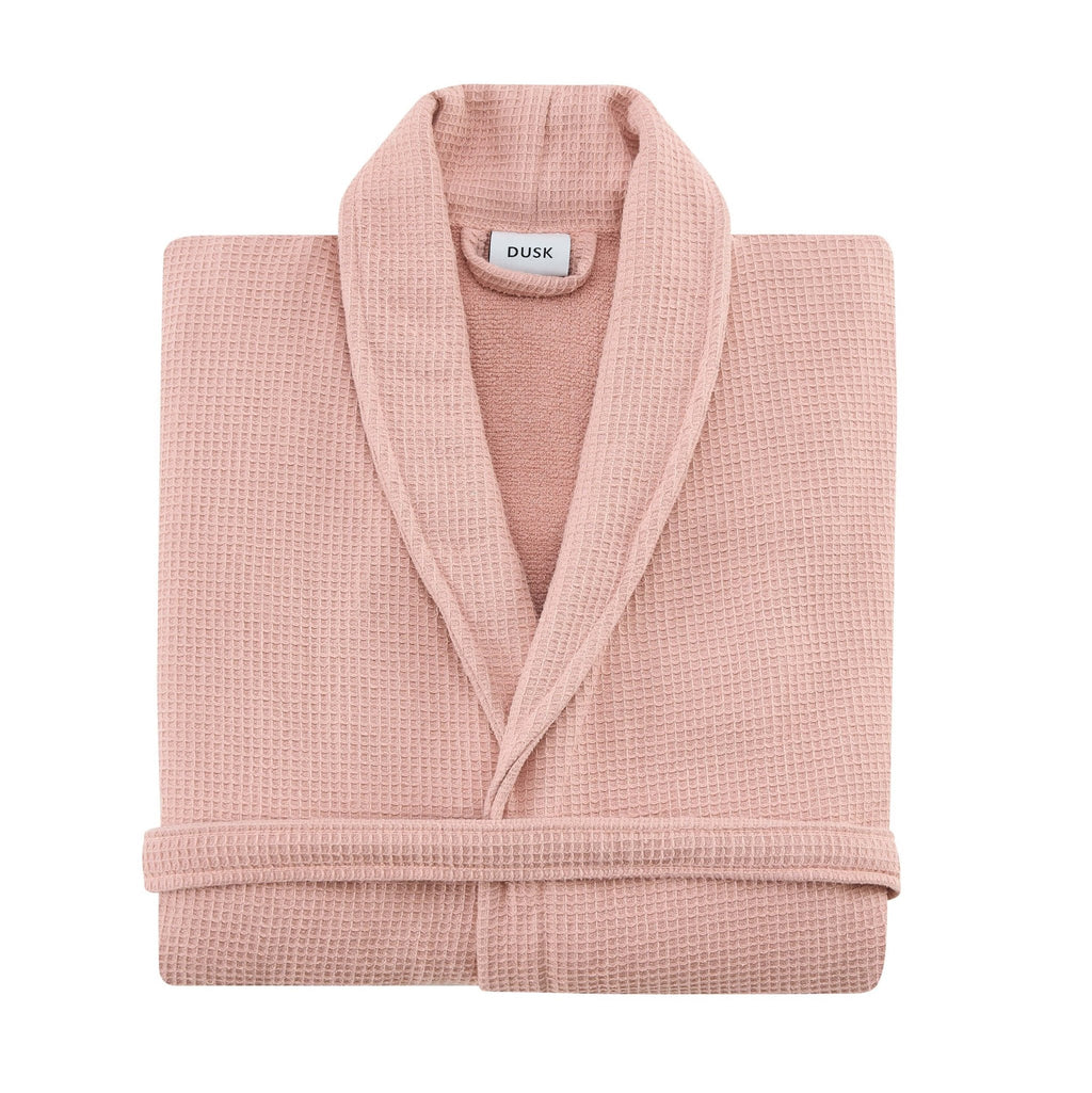Dusklia - Fiji Waffle Cotton Robe - Pink