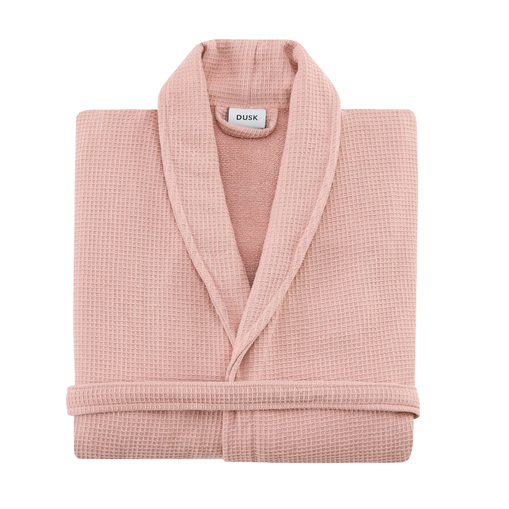 Dusklia - Fiji Waffle Cotton Robe - Pink