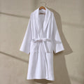 Dusklia - Fiji Waffle Cotton Robe - White