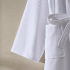 Dusklia - Fiji Waffle Cotton Robe - White