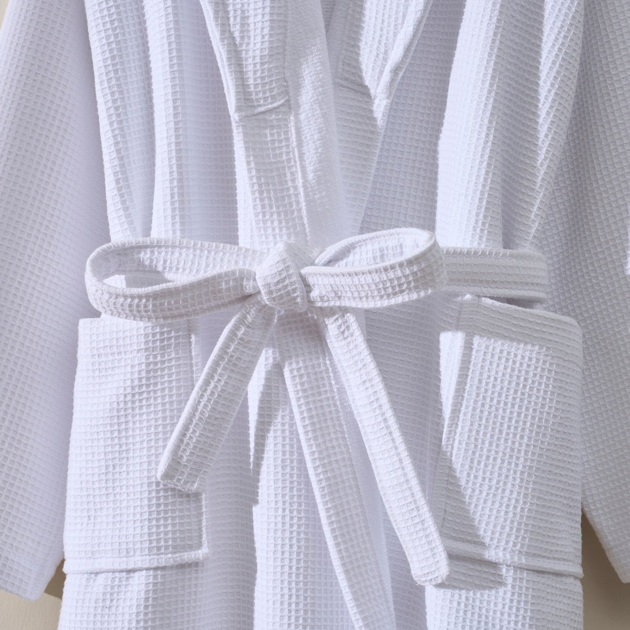 Dusklia - Fiji Waffle Cotton Robe - White