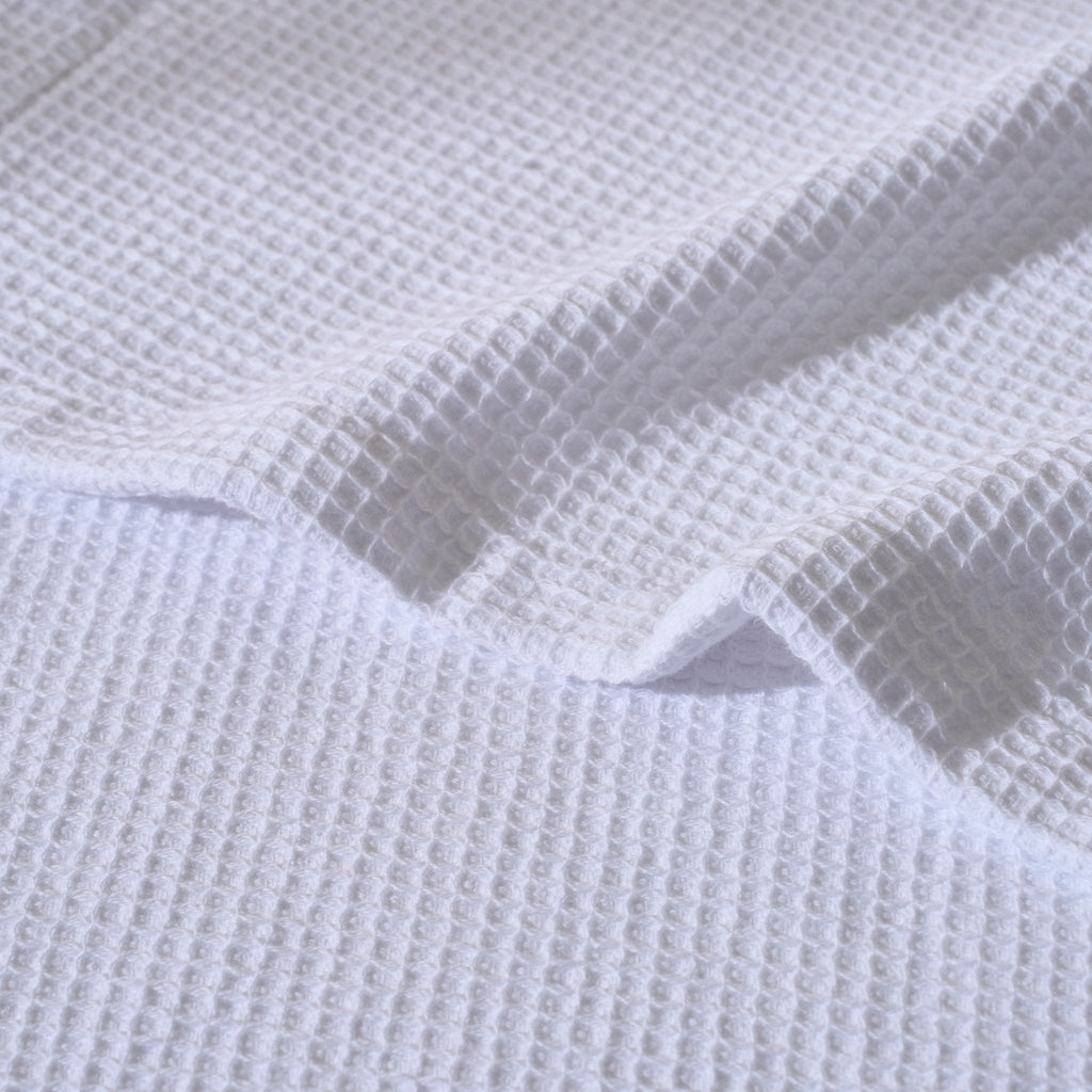 Dusklia - Fiji Waffle Cotton Robe - White