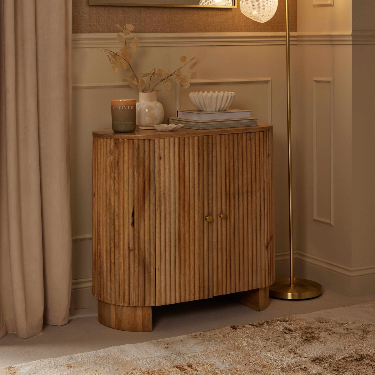 Dusklia - Finley Mango Wood 2 Door Sideboard - Natural