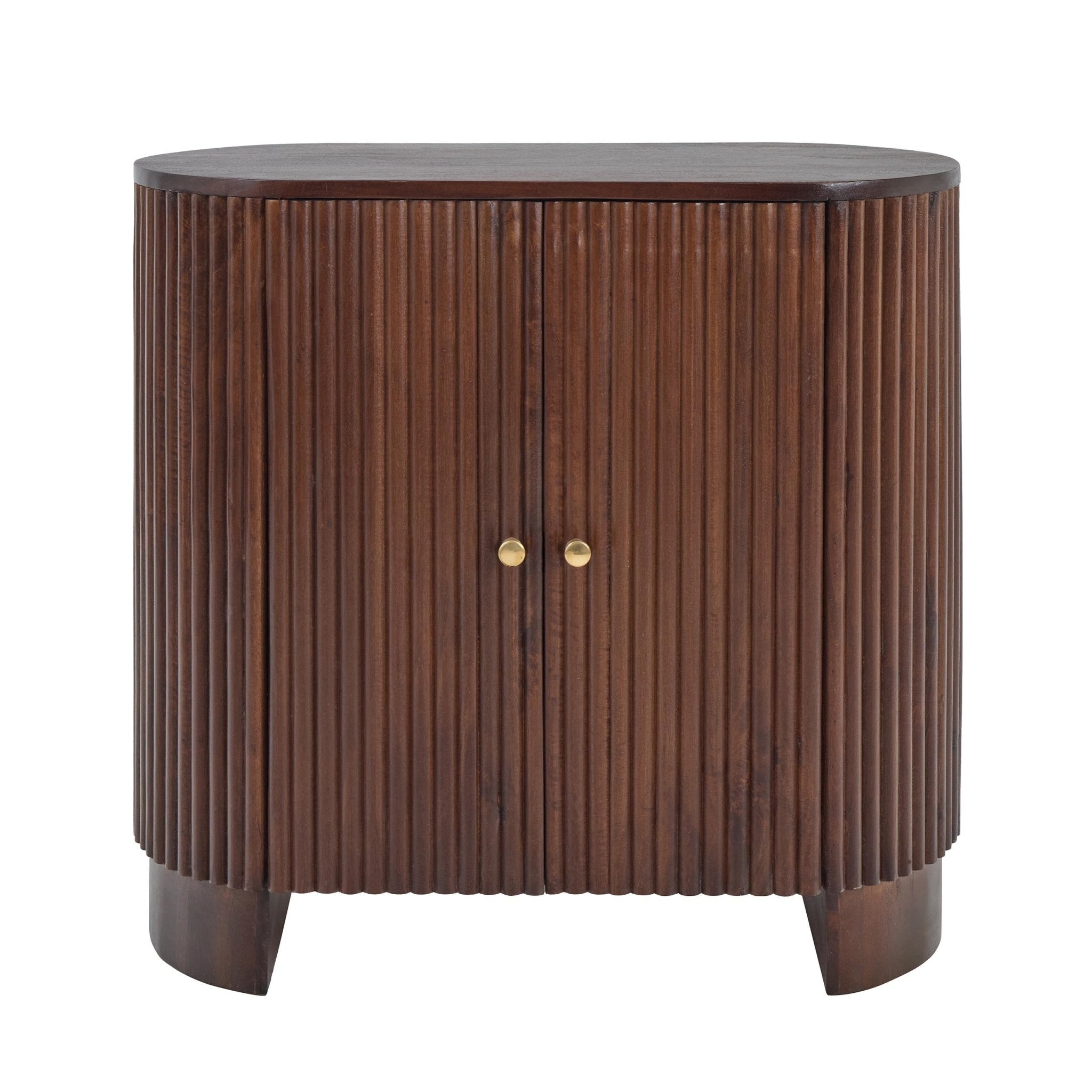 Dusklia - Finley Mango Wood 2 Door Sideboard - Walnut