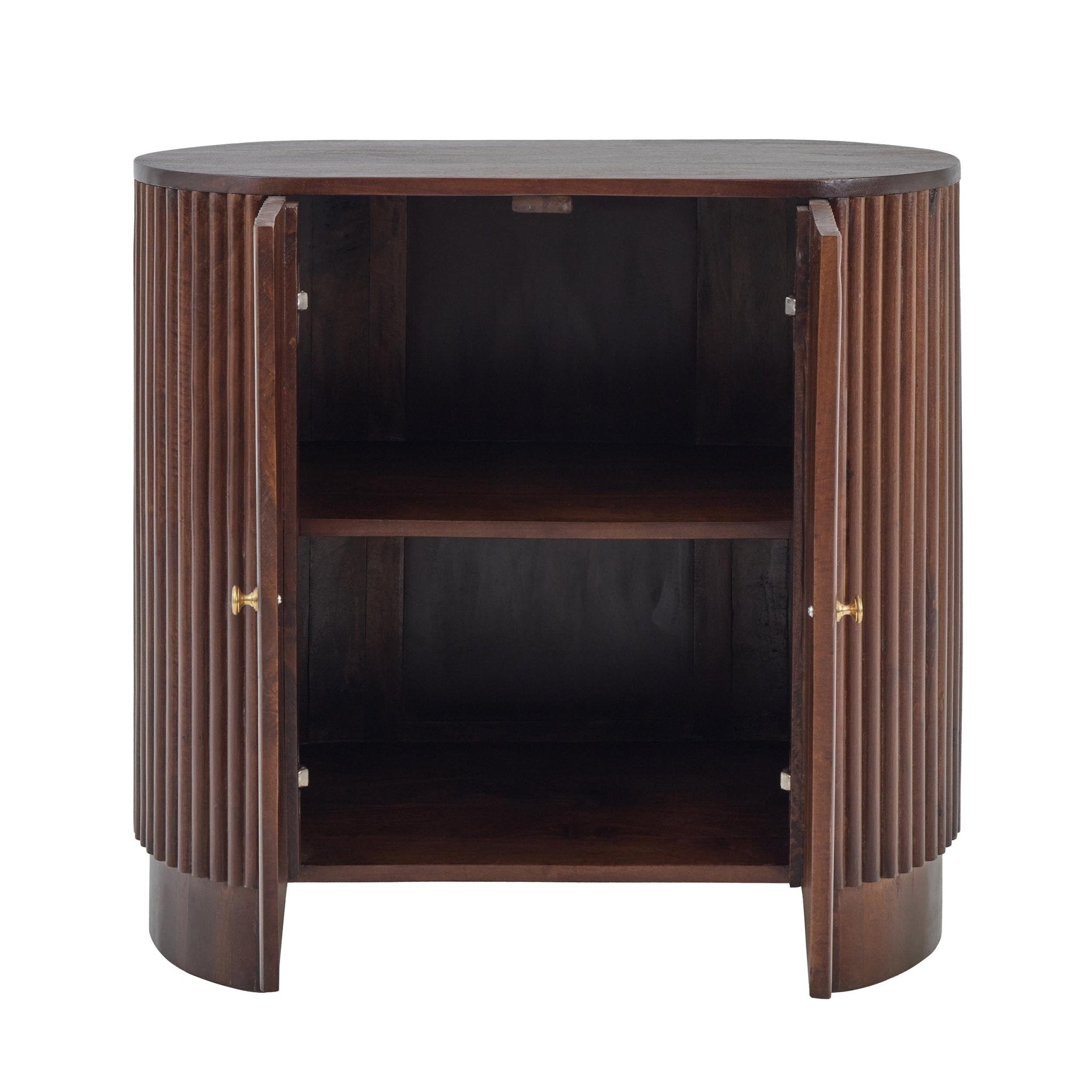 Dusklia - Finley Mango Wood 2 Door Sideboard - Walnut