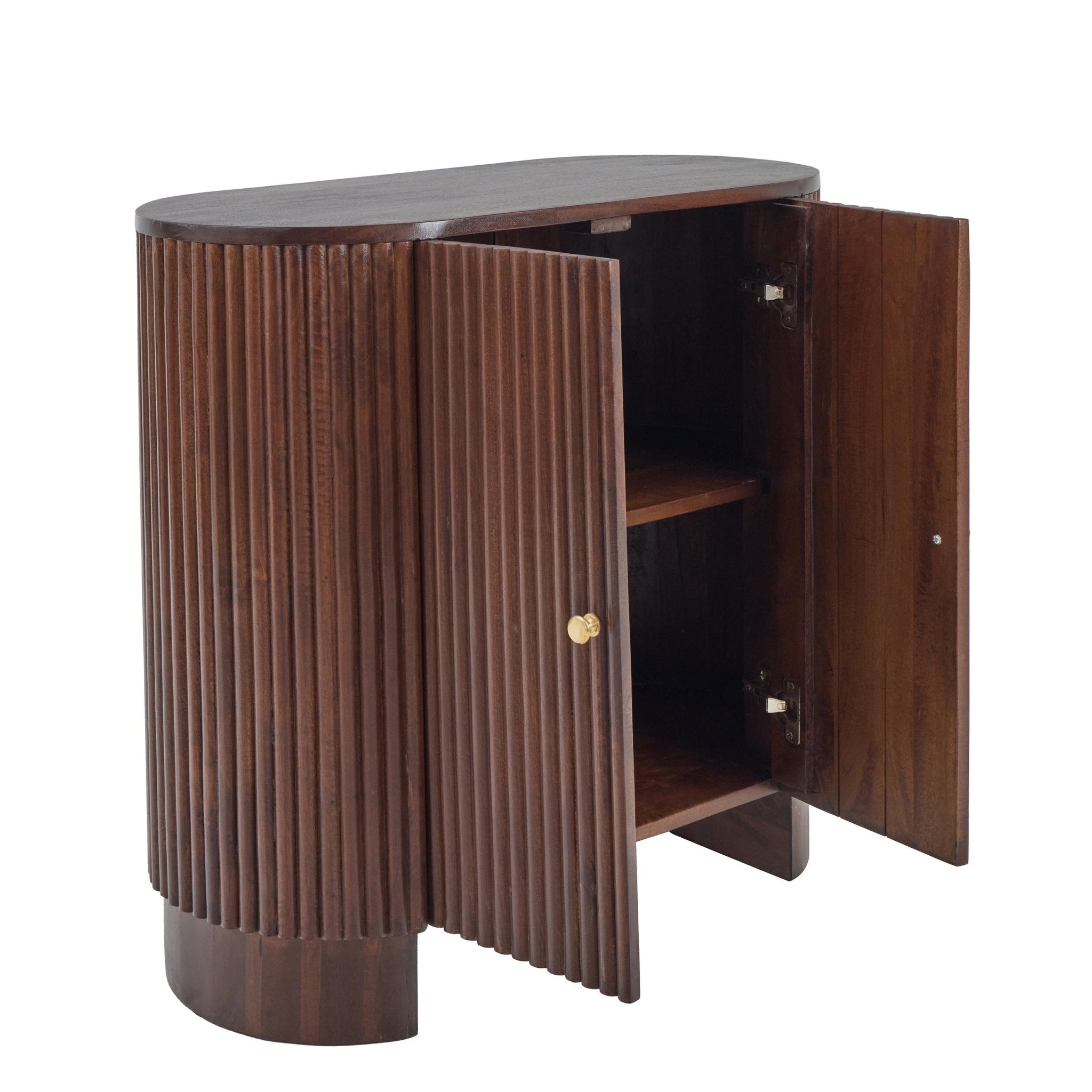 Dusklia - Finley Mango Wood 2 Door Sideboard - Walnut