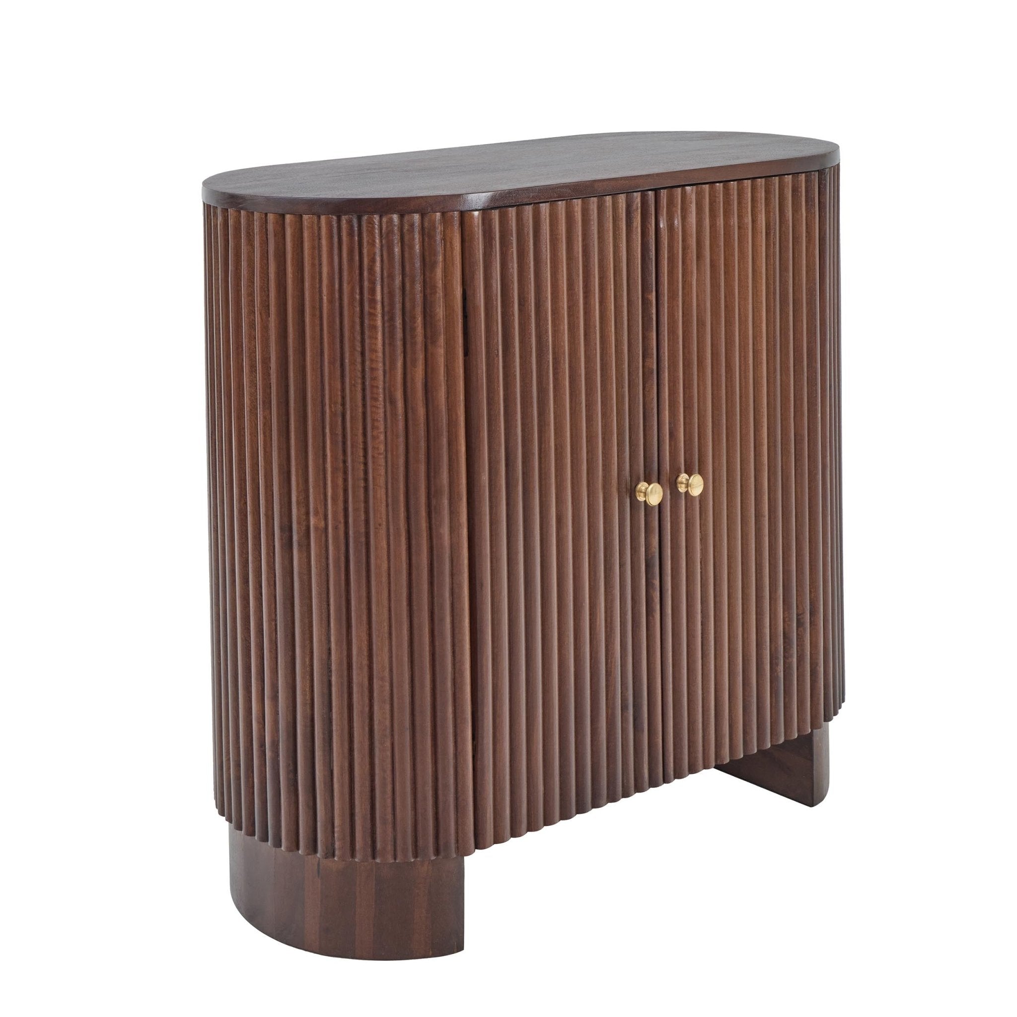Dusklia - Finley Mango Wood 2 Door Sideboard - Walnut