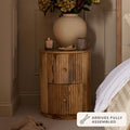 Dusklia - Finley  Mango Wood 2 Drawer Bedside Table - Natural