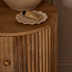Dusklia - Finley  Mango Wood 2 Drawer Bedside Table - Natural
