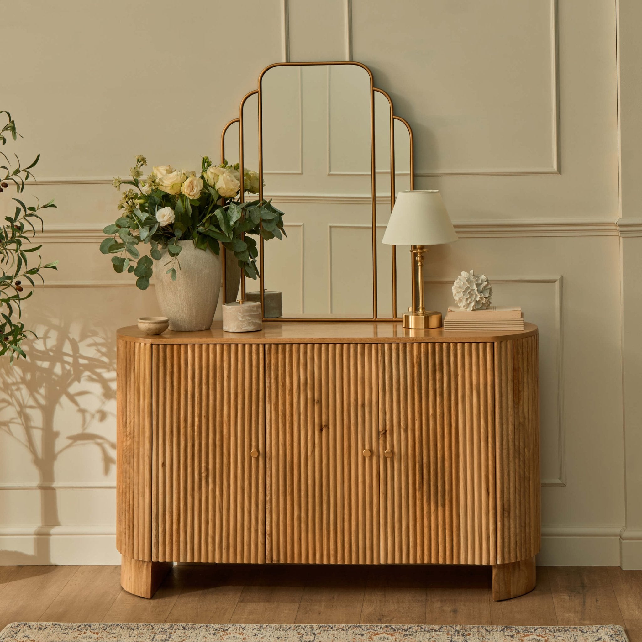 Buffet 3 portes en manguier Finley – Naturel