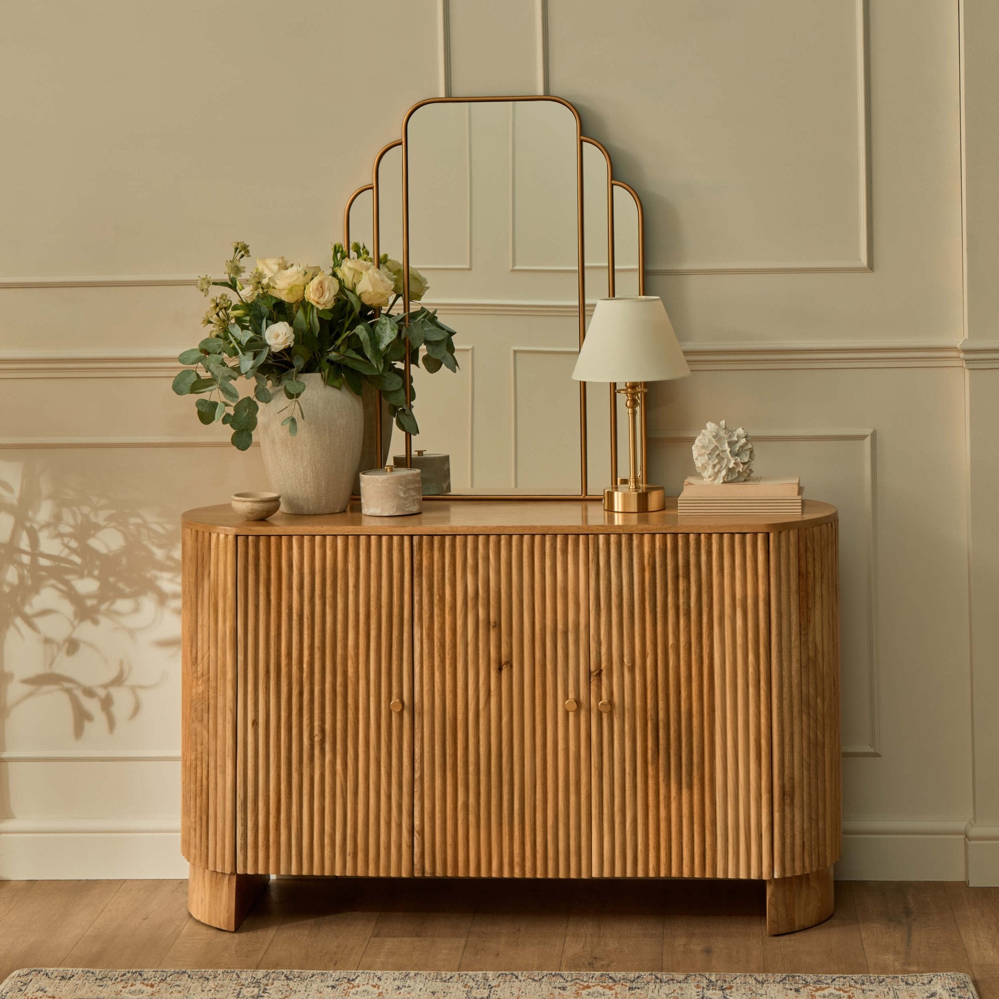 Buffet 3 portes en manguier Finley – Naturel