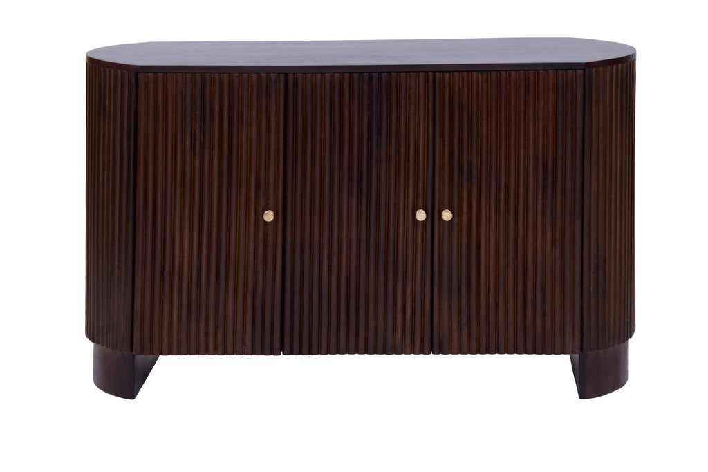 Buffet 3 portes Finley en manguier - Noyer