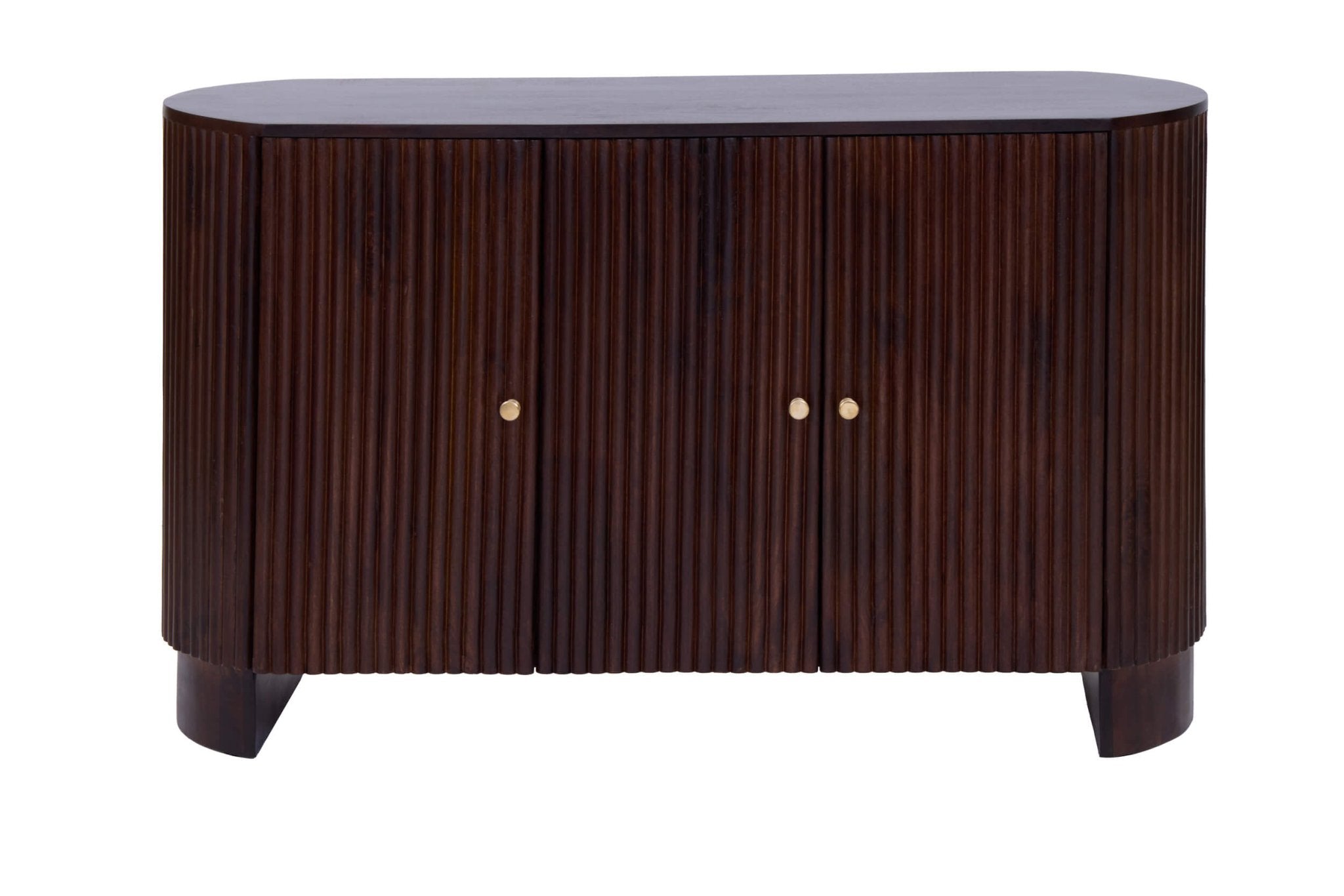 Buffet 3 portes Finley en manguier - Noyer