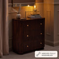 Dusklia - Finley Mango Wood 3 Drawer Chest - Walnut