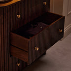 Dusklia - Finley Mango Wood 3 Drawer Chest - Walnut