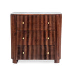 Dusklia - Finley Mango Wood 3 Drawer Chest - Walnut