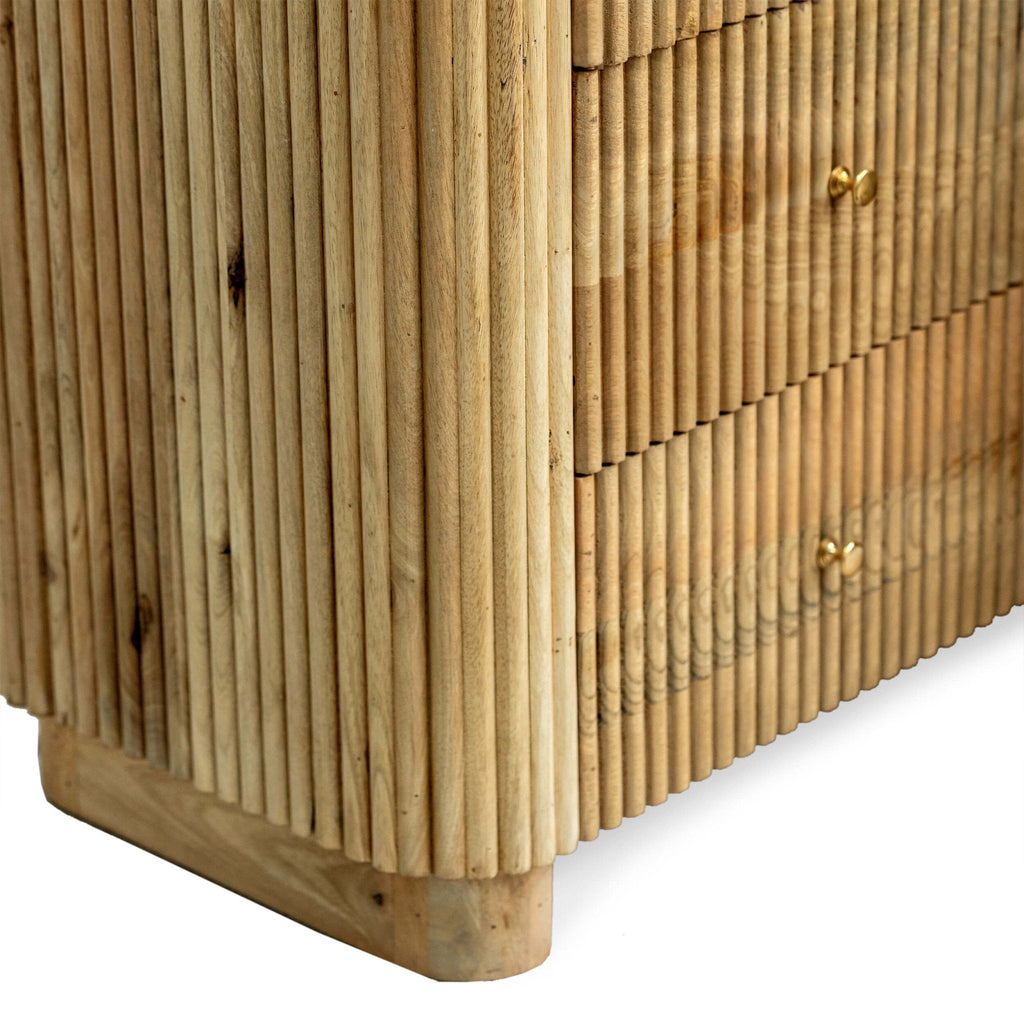 Dusklia - Finley Mango Wood 6 Drawer Chest - Natural