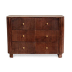 Dusklia - Finley Mango Wood 6 Drawer Chest - Walnut