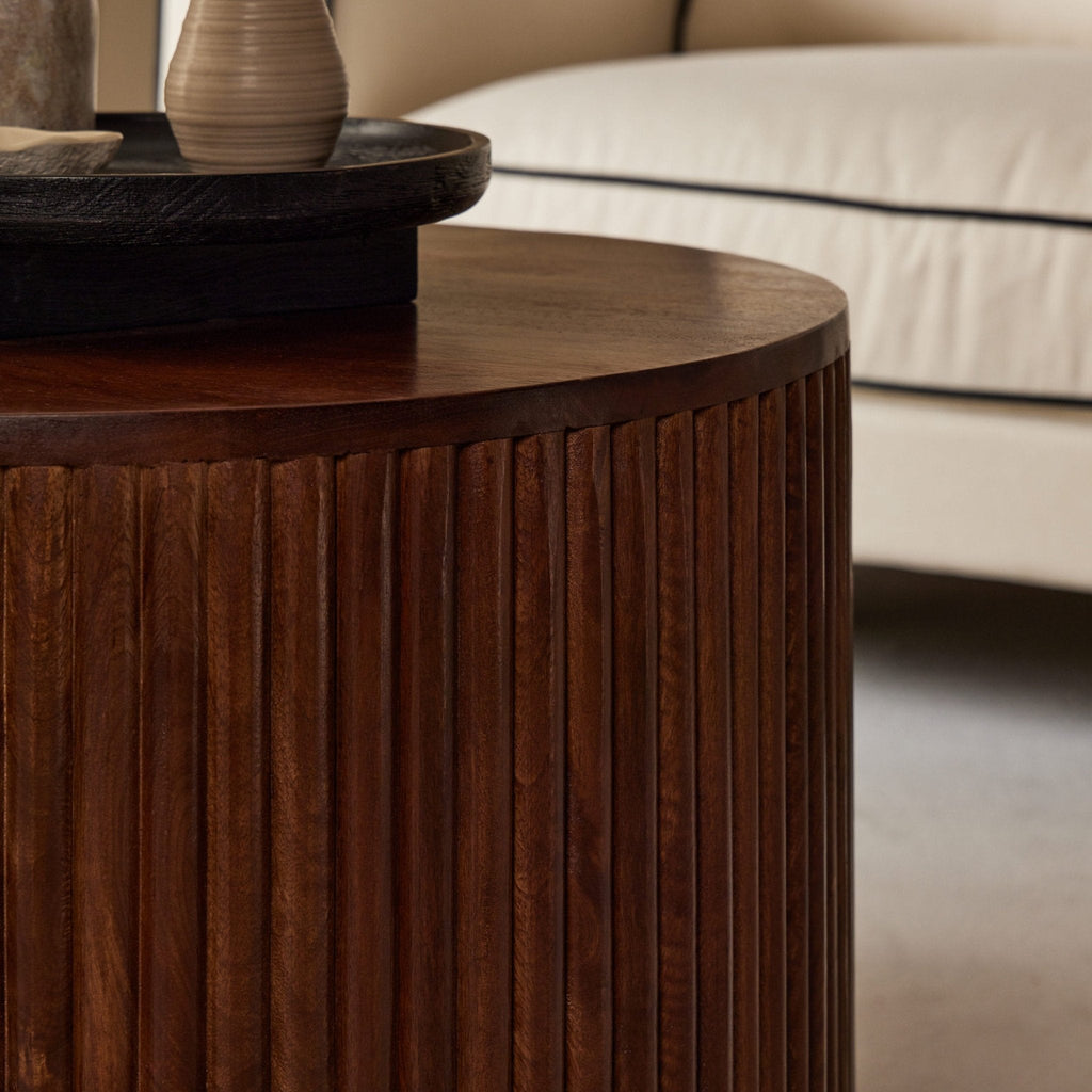 Dusklia - Finley Mango Wood Coffee Table - Walnut