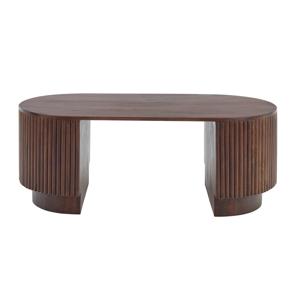 Dusklia - Finley Mango Wood Coffee Table - Walnut