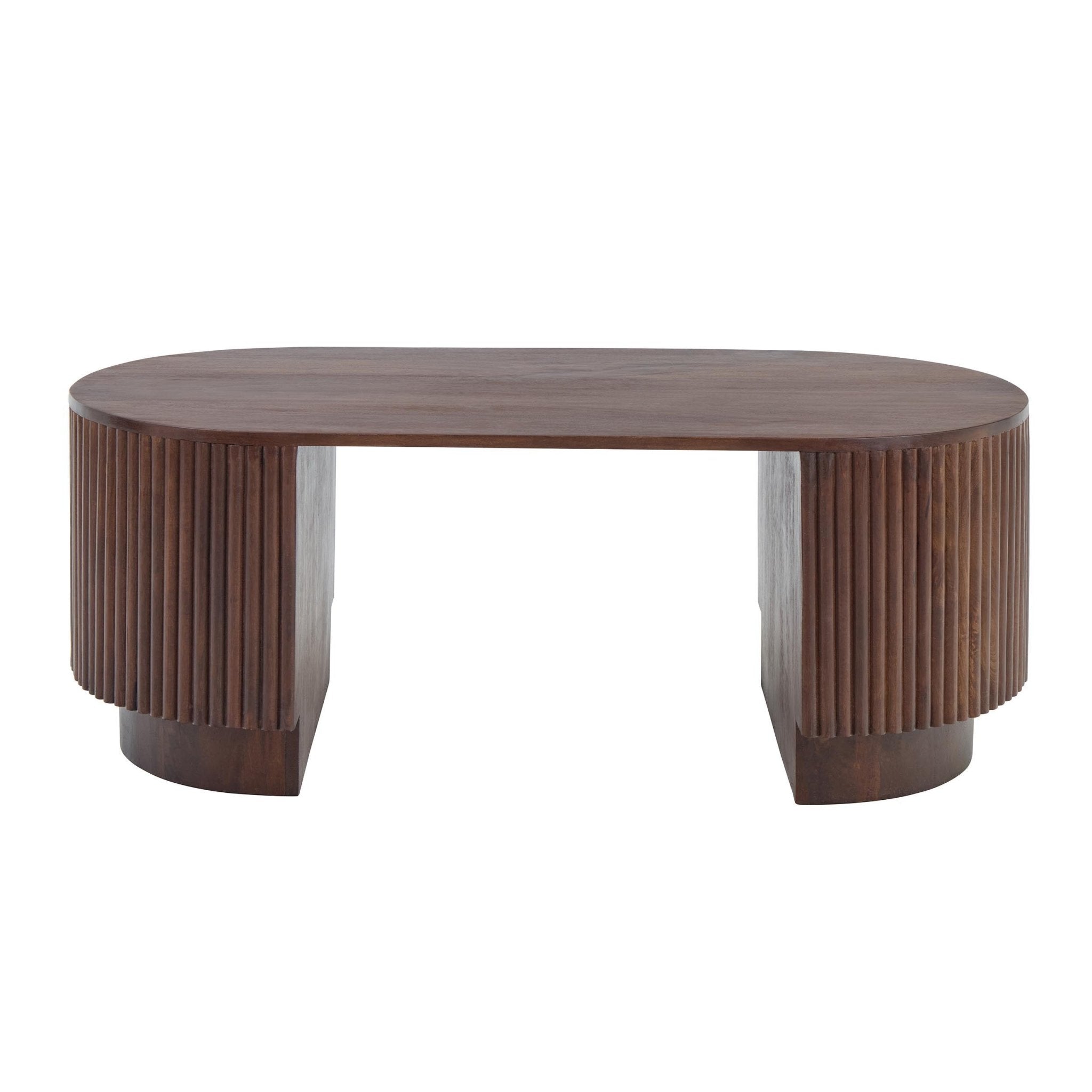 Dusklia - Finley Mango Wood Coffee Table - Walnut