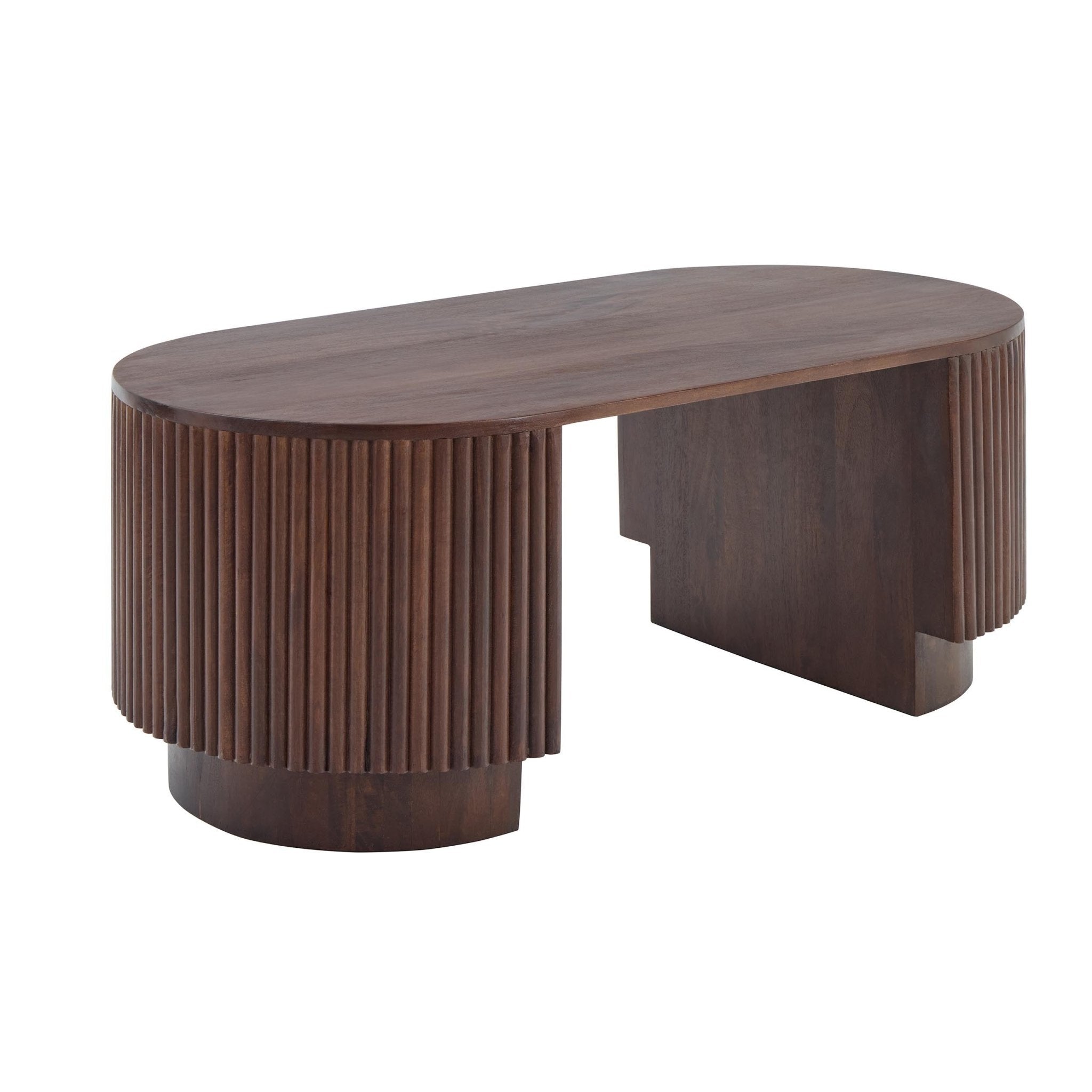 Dusklia - Finley Mango Wood Coffee Table - Walnut
