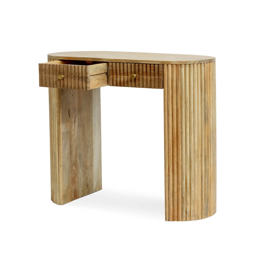 Dusklia - Finley Mango Wood Dressing Table Console - Natural