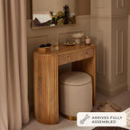 Dusklia - Finley Mango Wood Dressing Table Console - Natural