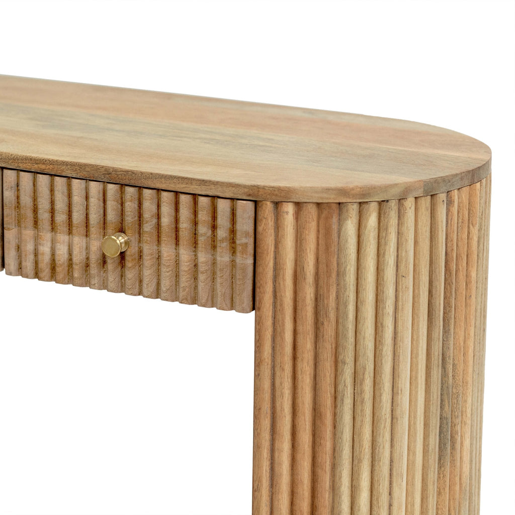 Dusklia - Finley Mango Wood Dressing Table Console - Natural