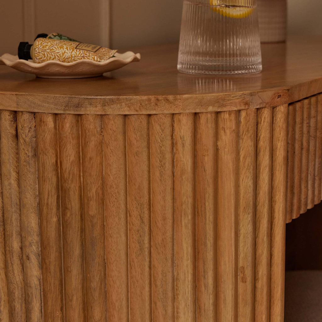 Dusklia - Finley Mango Wood Dressing Table Console - Natural